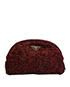 Boucle Bowler Clutch, front view